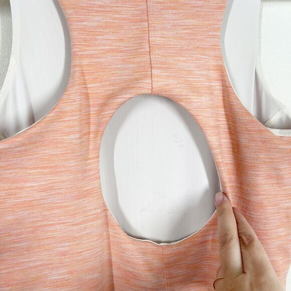 Outdoor‎ Voices Flow Circle Back Workout Dress Sz M Coral Orange Spacedye Shorts - Picture 11 of 11